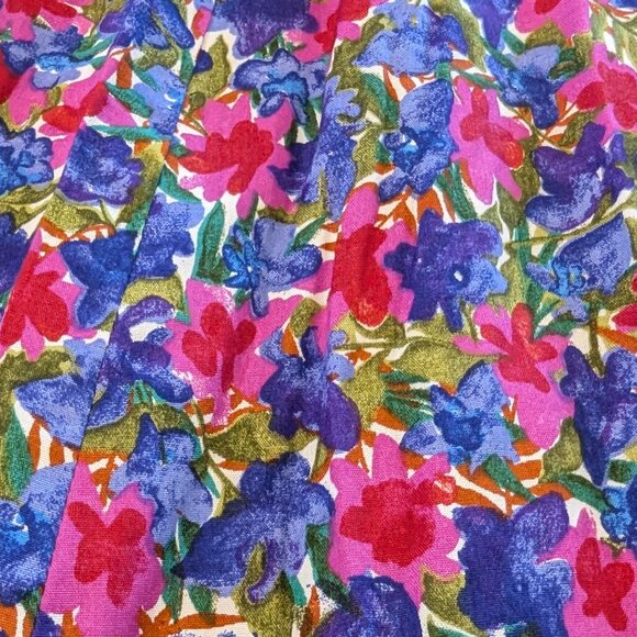 VINTAGE Nwt Floral Romper L Button Front Lace-Up Sides Flutter Sleeves Tie Back - Picture 2 of 13